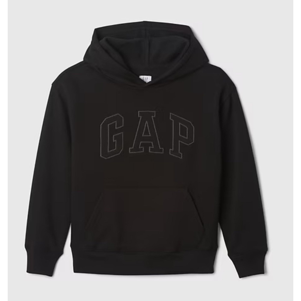 GAP Children Logo Hoodie Pullover Sweatshirt, True‎ Black, Medium